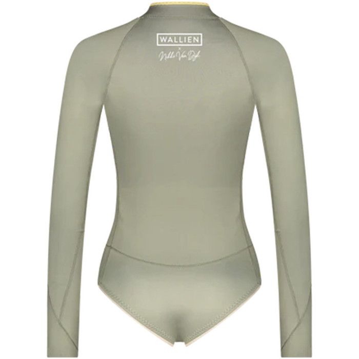 2023 Wallien Womens Nikki Van Dijk Bikini Cut 1mm Front Zip Springsuit Wetsuit 101006 - Moon